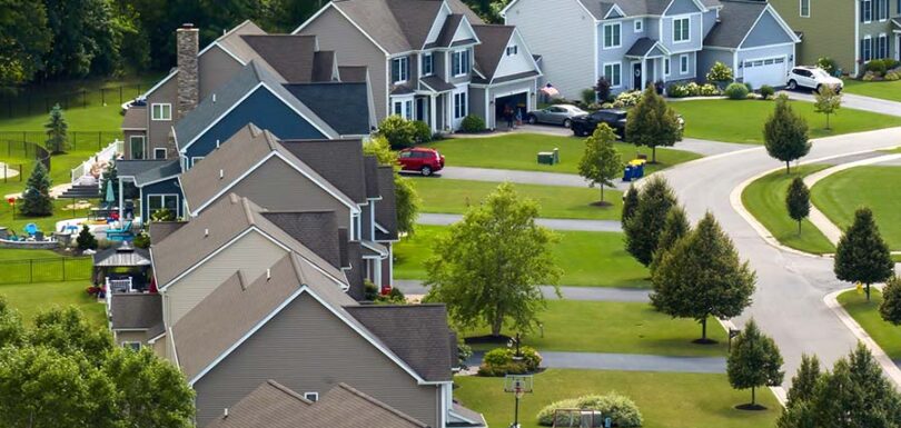 Real Estate community of houses