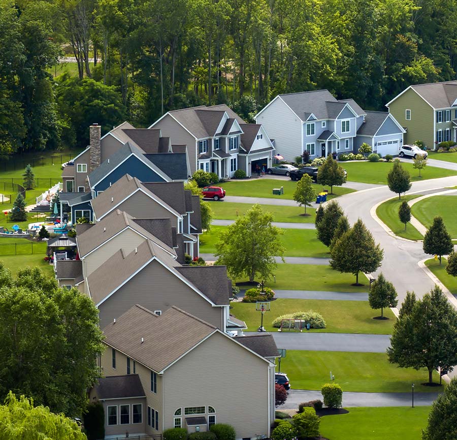 Real Estate community of houses