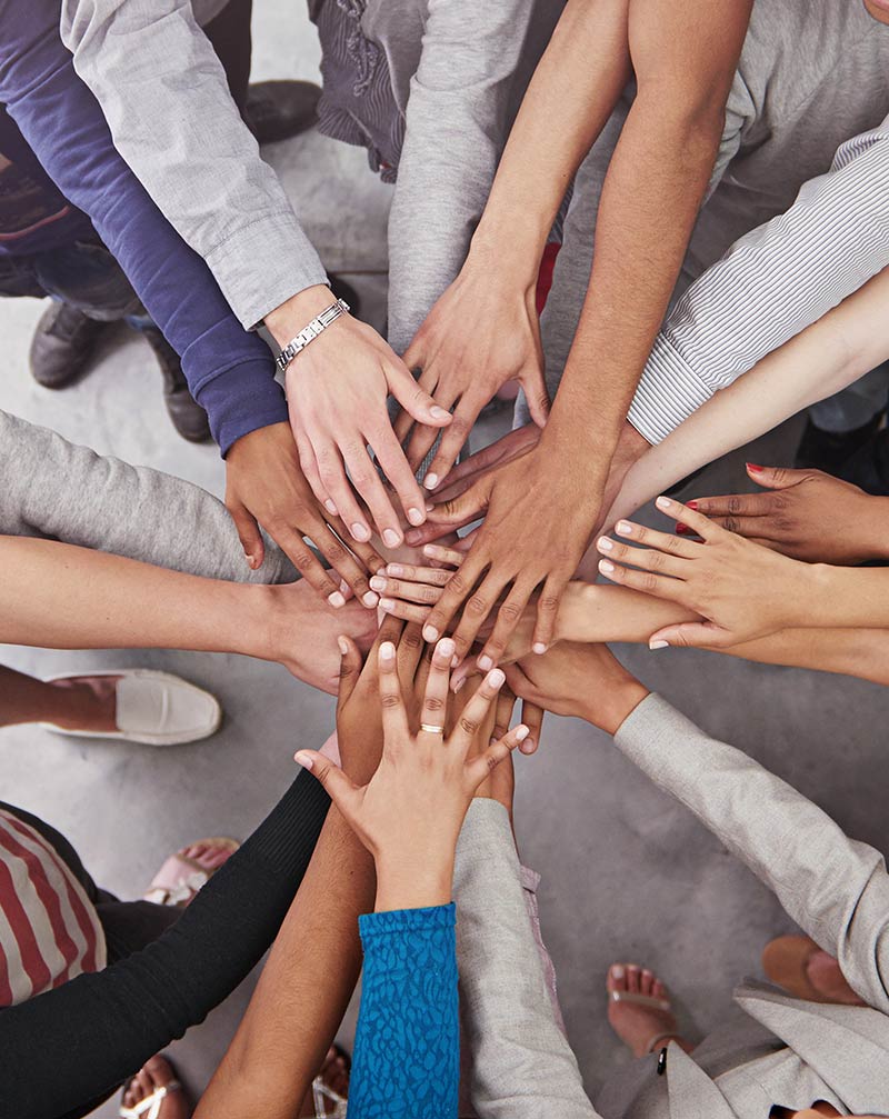 teamwork all hands in